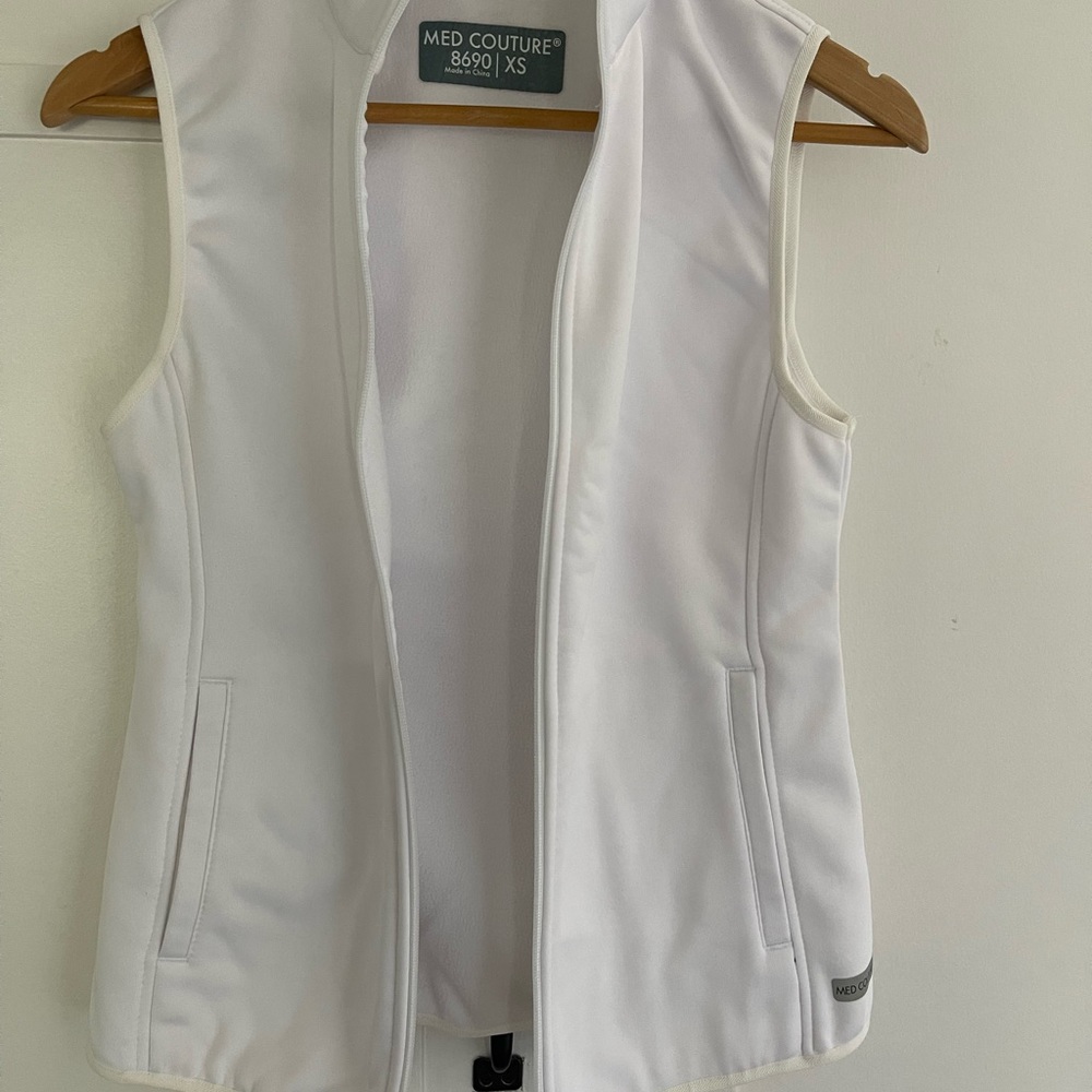 White Scrub Vest
